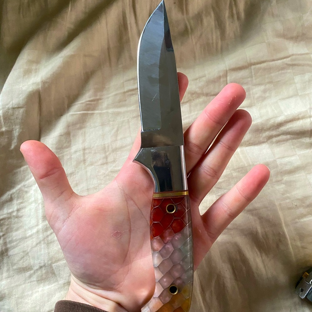 80crv2 Steel custom made knife, made is the USA, 1 of 1